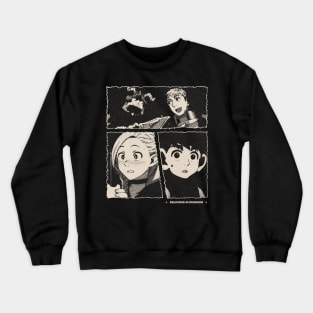 Delicious in Dungeon Gloomy Halftone Fanart Design Crewneck Sweatshirt